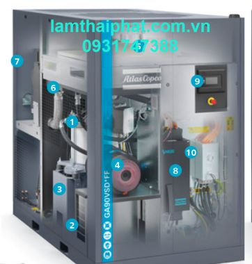 Máy nén khí Atlas Copco GA37VSD+, GA45VSD+,GA55VSD+, GA75VSD+, GA90VSD+, GA110VSD+