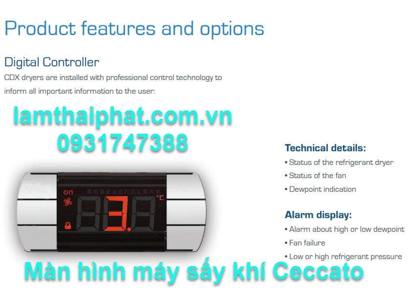 Màn hình máy sấy khí Ceccato 0931747388